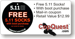 Free 5.11 Socks with Boot Purchase!