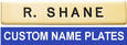 Custom engraved uniform name plates