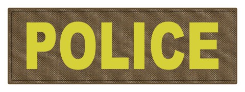 Reflective Plate Carrier Patch (1-3/4x6-1/2) - POLICE