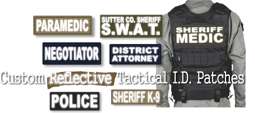 POLICE NEGOTIATOR Big XL 10x4 inch SWAT Vest Tactical Embroidered Nylon Touch Fastener Patch