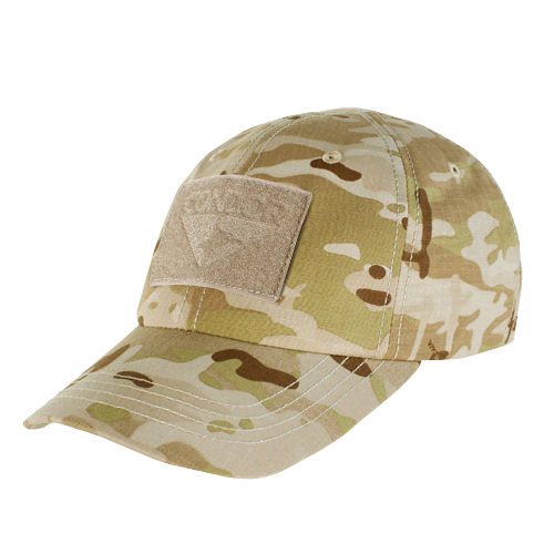 CONDOR TC-020 Tactical Cap - Berretto Tattico MultiCam Tropic - Unisex 100% Cotone - Con Pannelli In Velcro - Unica Taglia Regolabile