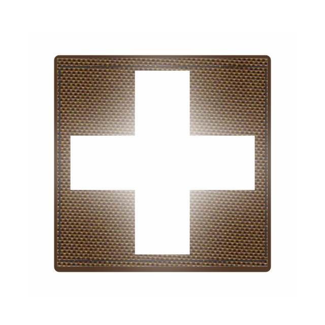 thumbnail image 2 of Medic Cross Laser Cut Morale Patch – Reflective First Aid – UBACS/Bergen – British Military Style 2 of 4