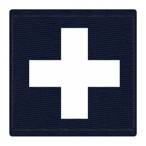 White Combat Medic Reflective Cross Patch — Empire Tactical USA