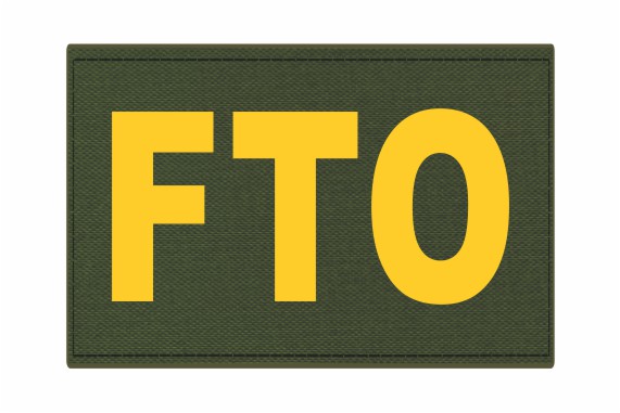 FTO - Field Training Officer Patch - Hook Backing - 1.5-inch x 1-inch - Click for larger image FTO - Field Training Officer Patch - Hook Backing - 1.5-inch x 1-inch
