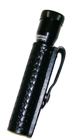 Inc Aetco Open Top Stinger XT Poly Plain Black Leather Flashlight Holder 