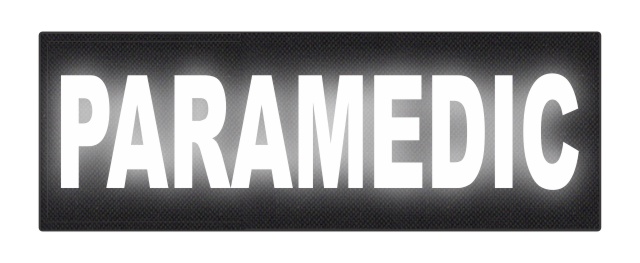 PARAMEDIC ID Patches - 8.5 x 3 - Black Lettering
