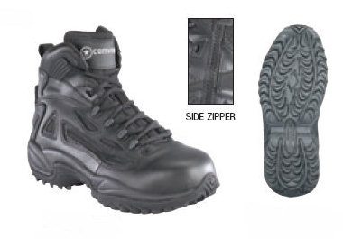 reebok 6 rapid response waterproof side zip tactical boots