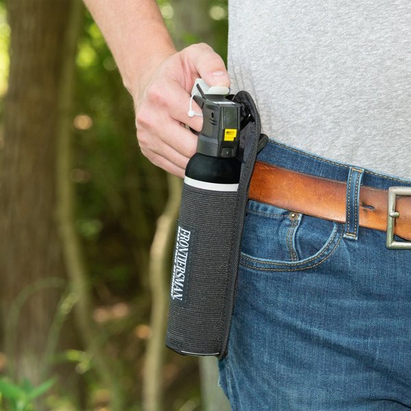 Sabre 3-In-1 Bear Spray Holster for 7.9 and 9.2 oz. Bear Spray Canisters - Click for larger image Sabre 3-In-1 Bear Spray Holster for 7.9 and 9.2 oz. Bear Spray Canisters