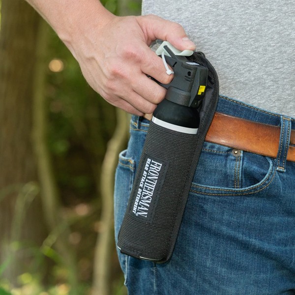 Sabre 3-In-1 Bear Spray Holster for 7.9 and 9.2 oz. Bear Spray Canisters - Click for larger image Sabre 3-In-1 Bear Spray Holster for 7.9 and 9.2 oz. Bear Spray Canisters