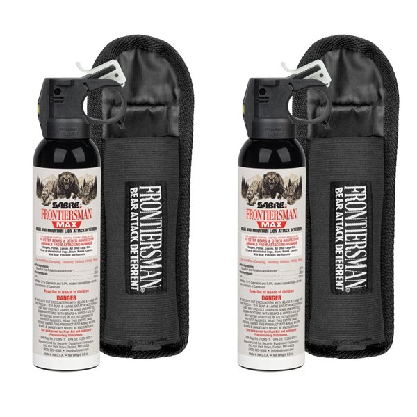 Sabre 9.2 oz. Bear Spray & Mountain Lion Spray with Holster, 2-Pack - Click for larger image Sabre 9.2 oz. Bear Spray & Mountain Lion Spray with Holster, 2-Pack
