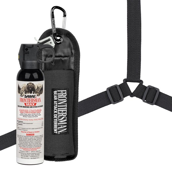 Sabre 9.2 oz. Bear Spray & Mountain Lion Spray with 3-in-1 Holster - Click for larger image Sabre 9.2 oz. Bear Spray & Mountain Lion Spray with 3-in-1 Holster
