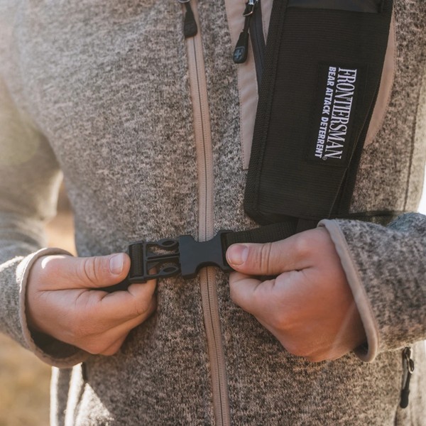 Sabre Chest Holster For 7.9 and 9.2 oz. Bear Spray Canisters - Click for larger image Sabre Chest Holster For 7.9 and 9.2 oz. Bear Spray Canisters