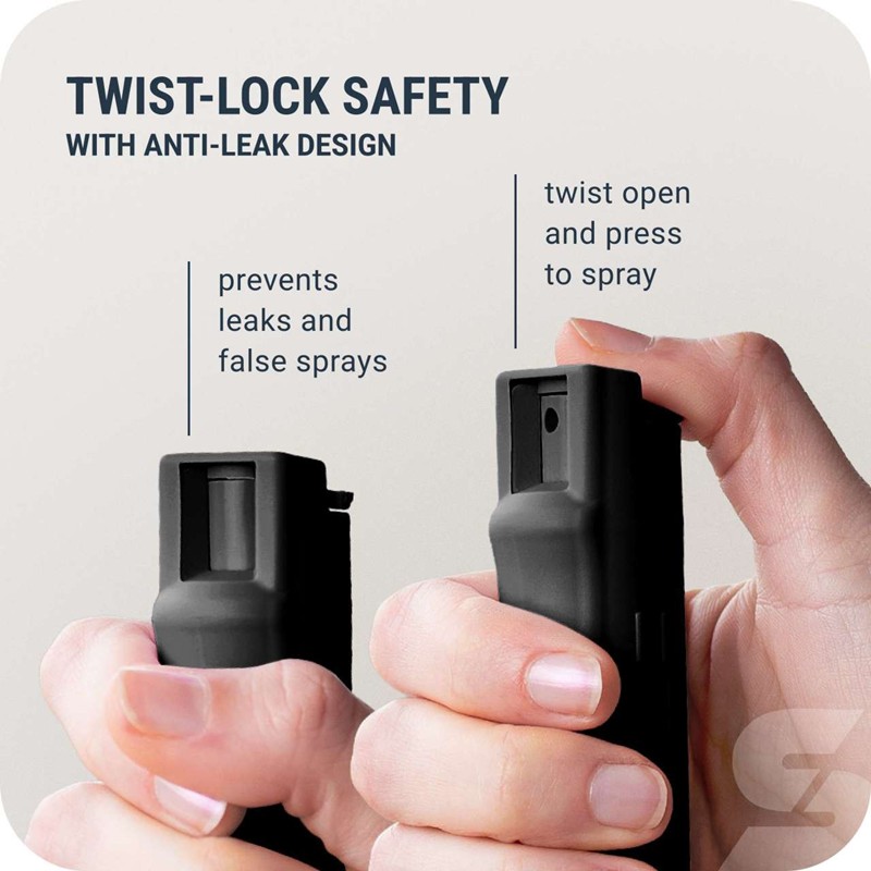 Sabre Pepper Spray with Quick Release Keychain - Pink - Click for larger image Sabre Pepper Spray with Quick Release Keychain - Pink