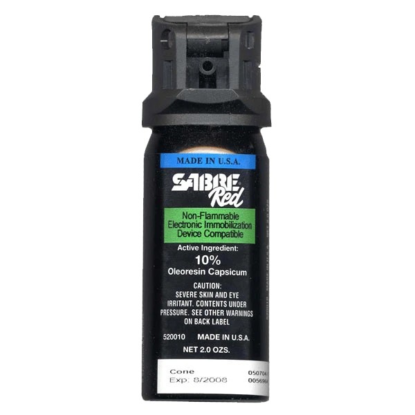 Sabre Red 1.33 MC Pepper Spray - MK-3 Canister - Cone 2.0 oz. - Click for larger image Sabre Red 1.33 MC Pepper Spray - MK-3 Canister - Cone 2.0 oz.