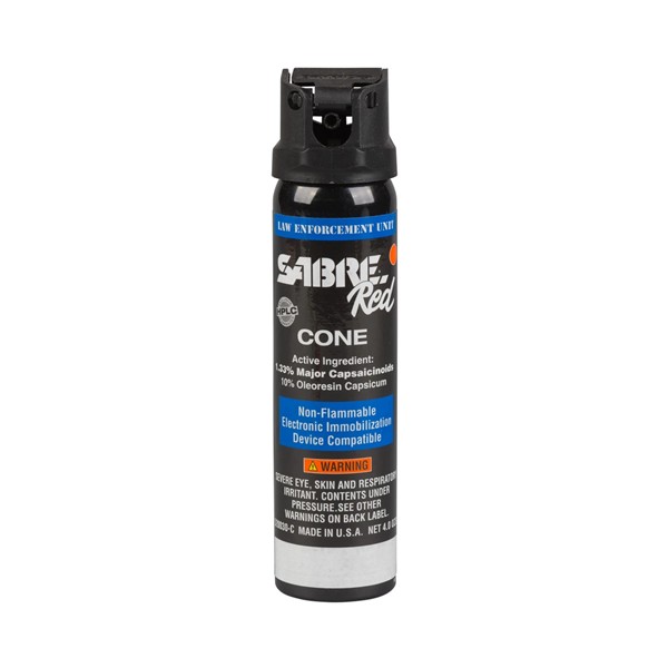 Sabre Red 1.33 MC Pepper Spray - MK-4 Canister - Cone 4.0 oz. - Click for larger image Sabre Red 1.33 MC Pepper Spray - MK-4 Canister - Cone 4.0 oz.