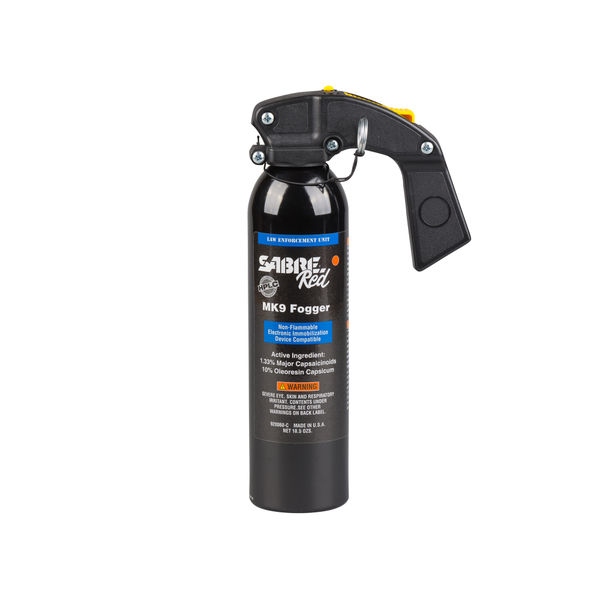 Sabre Red 1.33 MC Pepper Spray - MK-9 Canister - Cone/Fog 16.0 oz. - Click for larger image Sabre Red 1.33 MC Pepper Spray - MK-9 Canister - Cone/Fog 16.0 oz.