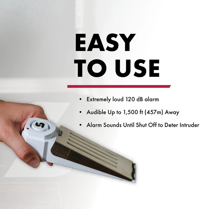 Sabre Wedge Door Stop Alarm - Click for larger image Sabre Wedge Door Stop Alarm