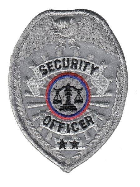 Security Officer Badge Patch - Silver Reflective - 20% Off