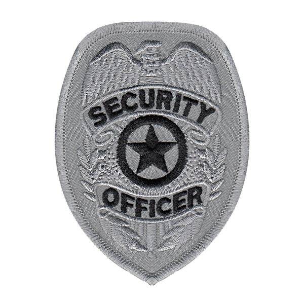 Security Officer Badge Patch - Silver - 20% Off