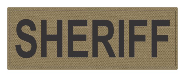 SHERIFF Tactical ID Patches - 11x4 - Black Lettering