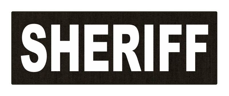 SHERIFF ID Back Patches - 8.5x3.0 - White Lettering