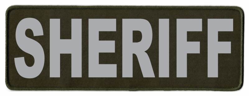 SHERIFF Tactical ID Patches - 11x4 - Gray Lettering