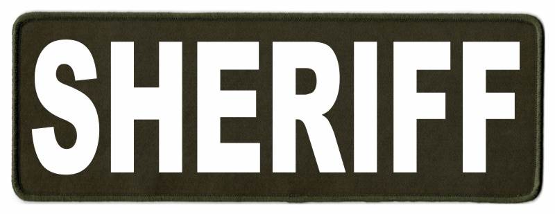 SHERIFF Uniform ID Patches 6x2 - White Lettering - Twill Backing - 20% Off