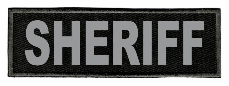 SHERIFF Uniform ID Patches 6x2 - White Lettering - Twill Backing - 20% Off
