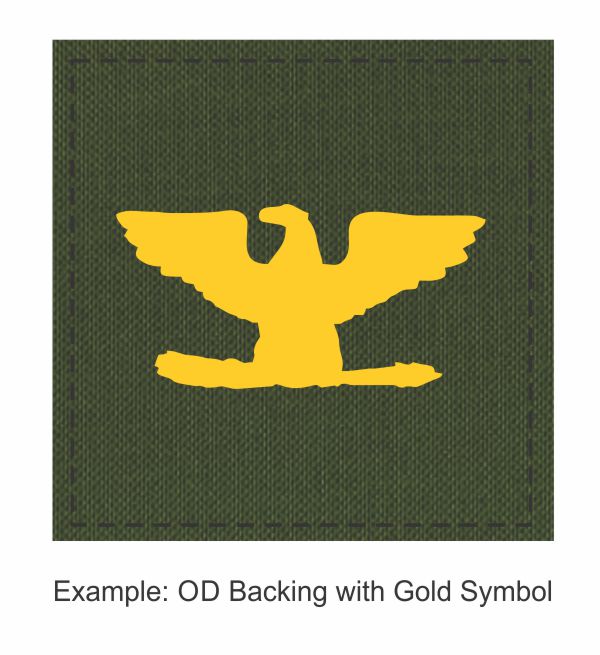 Square Rank Patch - Colonel - Eagle - Left Facing - Click for larger image Square Rank Patch - Colonel - Eagle - Left Facing