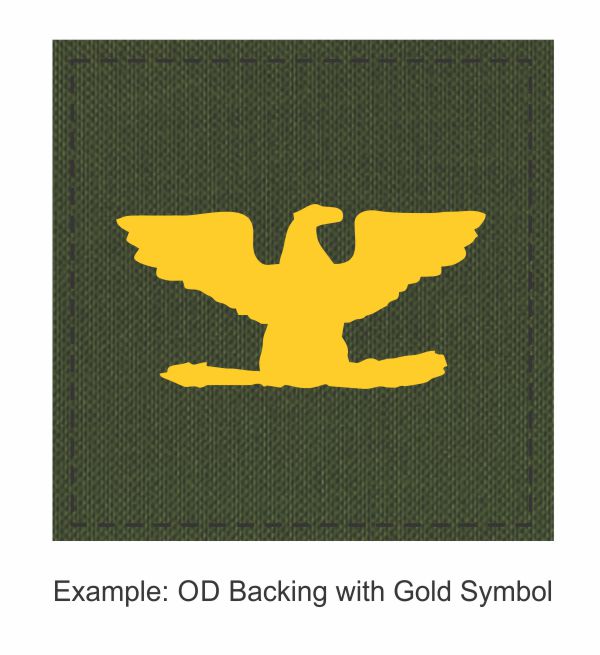 Square Rank Patch - Colonel - Eagle - Right Facing - Click for larger image Square Rank Patch - Colonel - Eagle - Right Facing