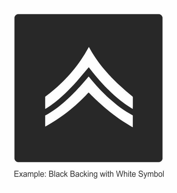 Square Rank Patch - Corporal - Two Stripes - Click for larger image Square Rank Patch - Corporal - Two Stripes