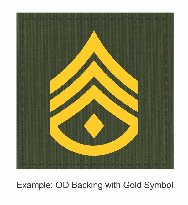 Square Rank Patch - Senior Sergeant - Three Stripes - Rocker & Diamond - Click for larger image Square Rank Patch - Senior Sergeant - Three Stripes - Rocker & Diamond