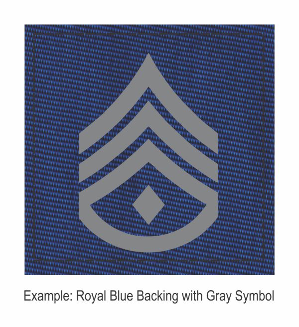Square Rank Patch - Senior Sergeant - Three Stripes - Rocker & Diamond - Click for larger image Square Rank Patch - Senior Sergeant - Three Stripes - Rocker & Diamond