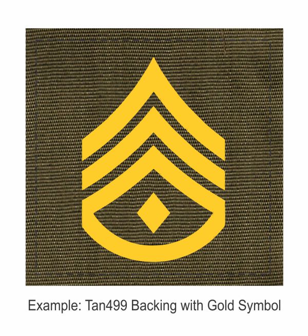 Square Rank Patch - Senior Sergeant - Three Stripes - Rocker & Diamond - Click for larger image Square Rank Patch - Senior Sergeant - Three Stripes - Rocker & Diamond