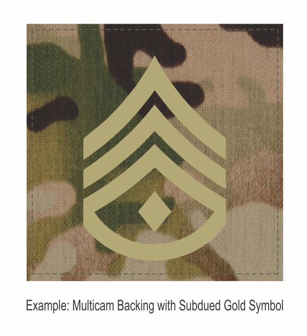 Square Rank Patch - Senior Sergeant - Three Stripes - Rocker & Diamond - Click for larger image Square Rank Patch - Senior Sergeant - Three Stripes - Rocker & Diamond