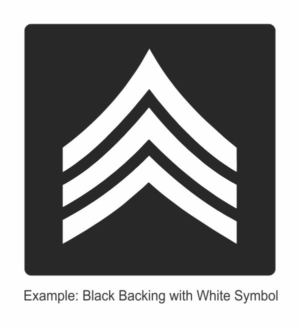 Square Rank Patch - Sergeant - Theree Stripes - Click for larger image Square Rank Patch - Sergeant - Theree Stripes