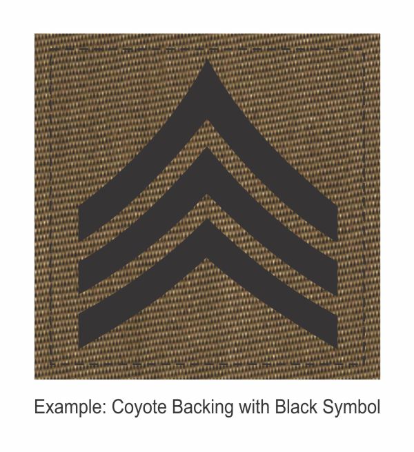 Square Rank Patch - Sergeant - Theree Stripes - Click for larger image Square Rank Patch - Sergeant - Theree Stripes