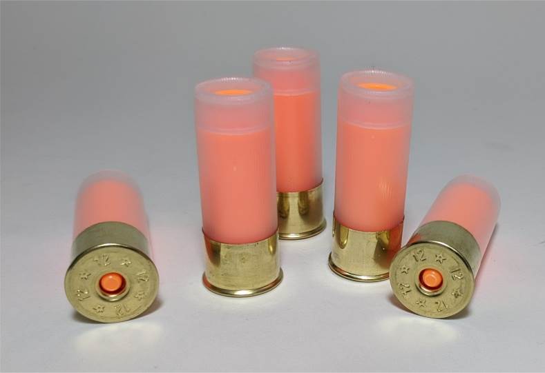 ST Action Pro Pack of 20 Inert 12 GA 12GA Gauge Shotgun Orange Safety Trainer Cartridge Dummy Ammunition Ammo Shell Rounds with Brass Case 