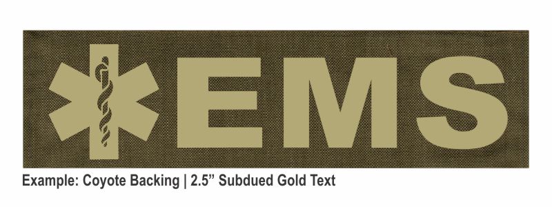 Stock ID Patch - EMS with Star of Life Symbol - 11x3 - Hook Backing - Click for larger image Stock ID Patch - EMS with Star of Life Symbol - 11x3 - Hook Backing