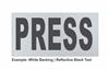 PRESS Placard - Various Colors - 4x2