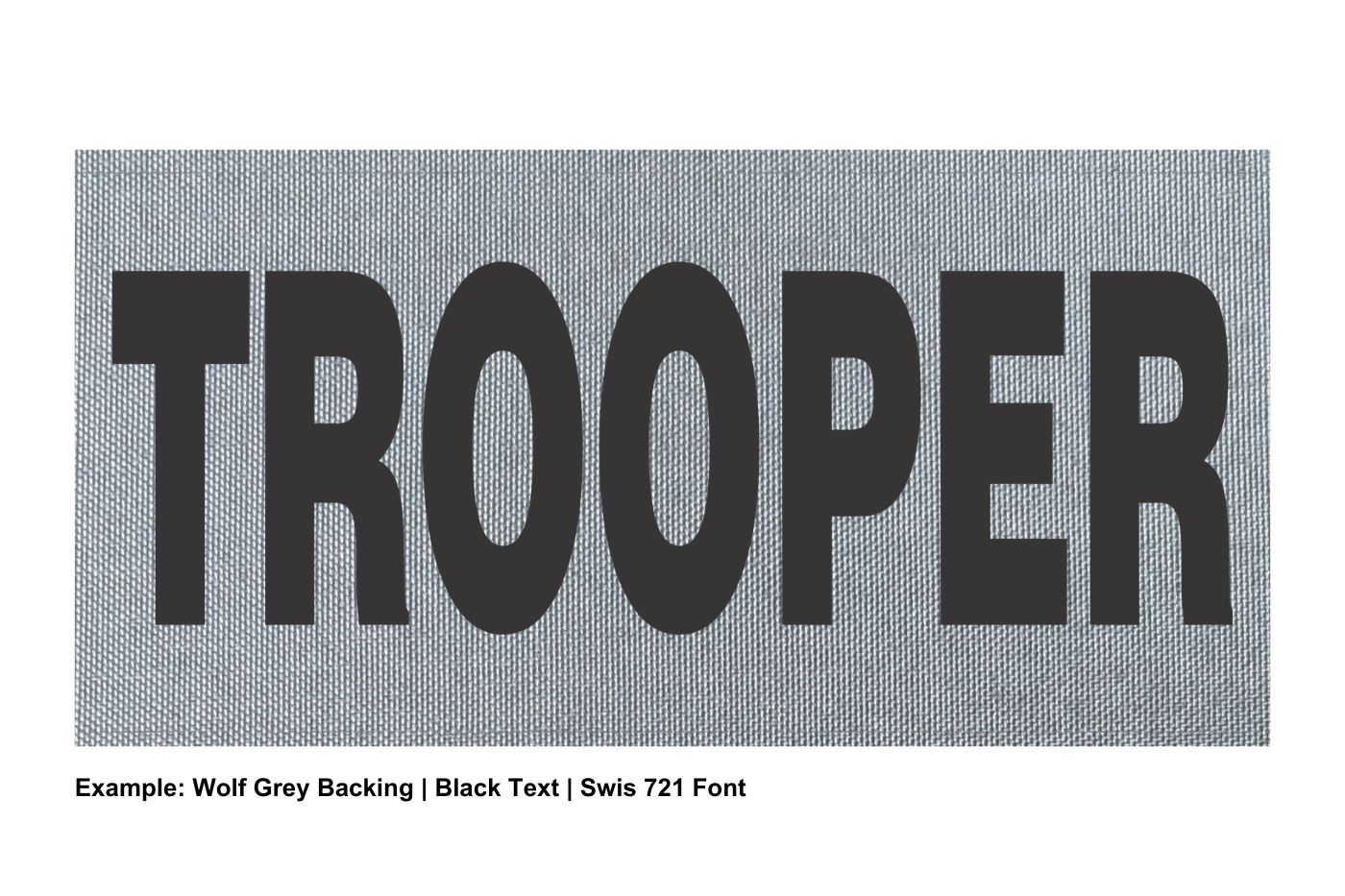 Stock ID Patch - TROOPER - 8x4 - Hook Base - Click for larger image Stock ID Patch - TROOPER - 8x4 - Hook Base