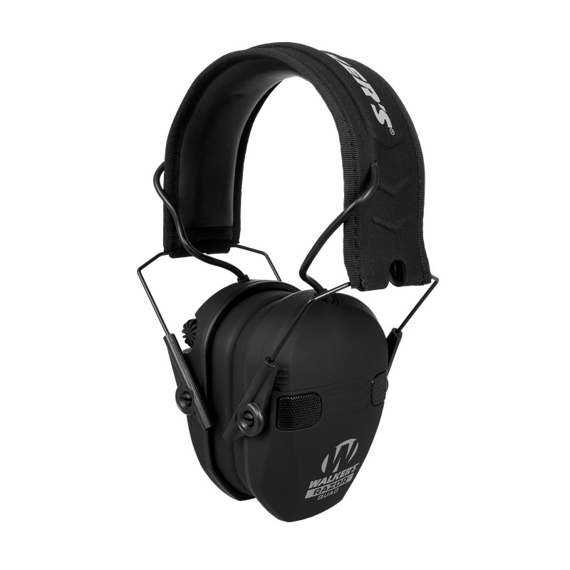 Walker's Razor Electronic Quad Ear Muffs - Black - Click for larger image Walker's Razor Electronic Quad Ear Muffs - Black